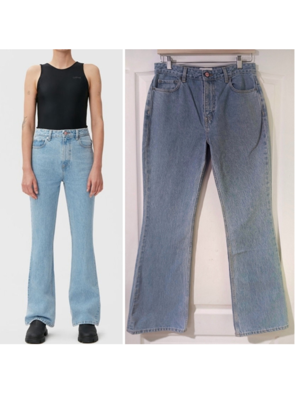 NWT Ganni | Betzy Bootcut In Light Blue Stone (29W/34L)